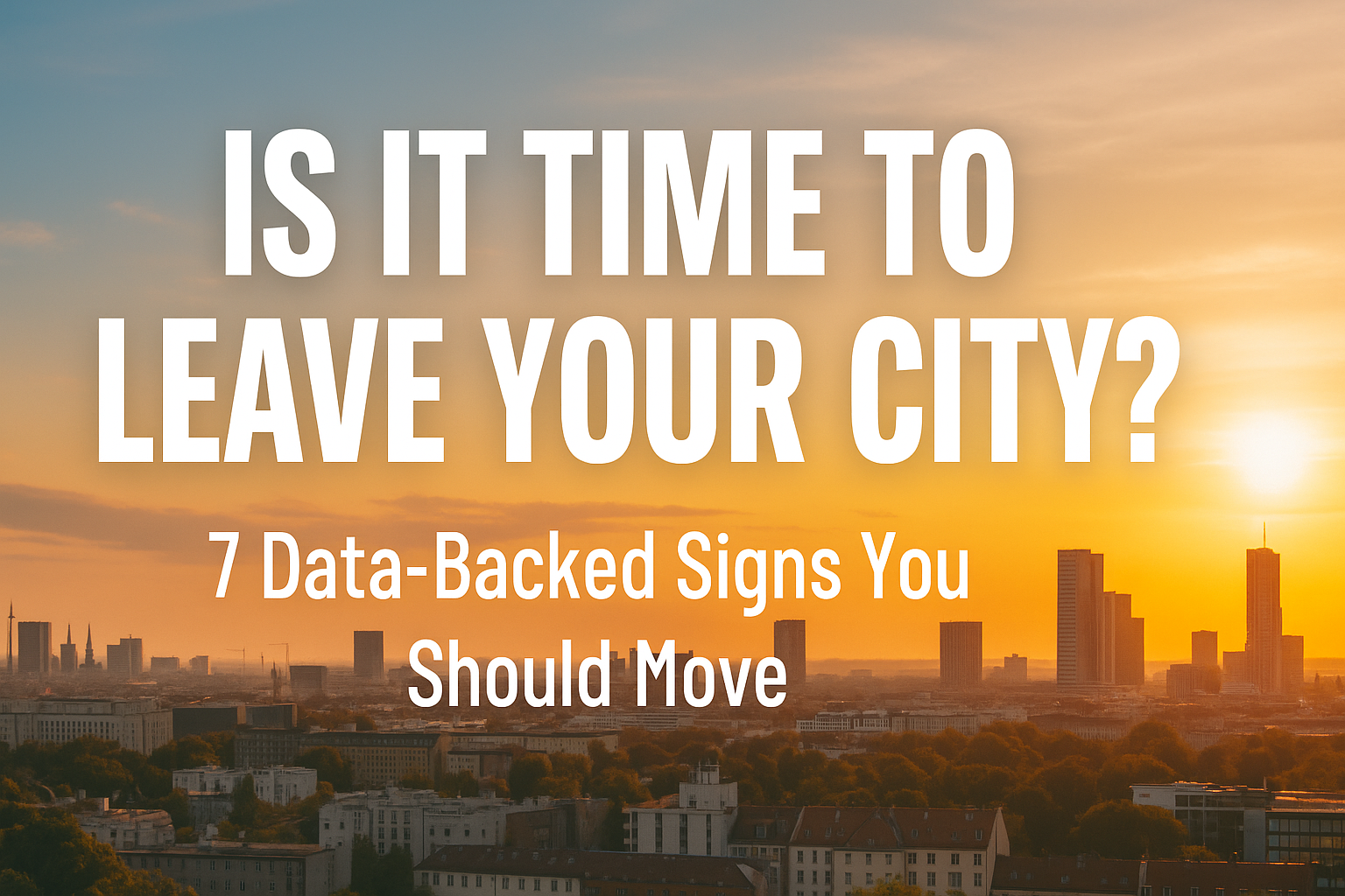 Is It Time to Leave Your City? 7 Data-Backed Signs You Should Move